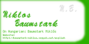 miklos baumstark business card