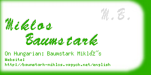 miklos baumstark business card